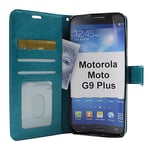Crazy Horse Wallet Motorola Moto G9 Plus (Turkos)