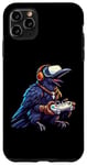 Coque pour iPhone 11 Pro Max Crow Bird Gamer Casque de jeu vidéo