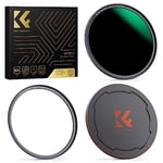 K&F Concept Filtre ND1000 49mm Magnétique 10-Stop Installer Rapide avec Bague Base et Bouchon Devant en métal pour Objectif Appareil Photo