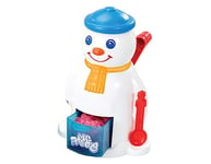 Mr Frosty The Ice Crunchy Maker, Retro Plastic Snowman Shaped Toy Machine for Kids with Ice Cube Mould and Shape Tray to Create Slushies, Ice Lollies, Sundaes and Frozen Treats