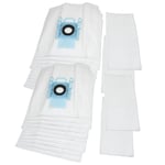 Spares2go Micro Fleece Dust Bags for Bosch GL30 Pro Energy Vacuum Cleaners (Pack of 20)