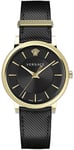 Versace VE5A00320 V Circle Sort/Læder Ø43 mm