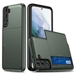 Samsung Galaxy S22 plus 5G deksel med en kortholder - Blackish Green
