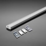 Monteringssats - LED-list PCB, Diffusor, 20mm Yta, 2000x23,5x10,4mm, Vit.