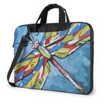Laptop Shoulder Bag 15.6 Inch, Dragonfly Colorful Wings Briefcase Protective Bag