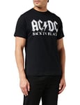 AC/DC Men's Back in Black T Shirt, Black, XL UK