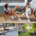 Fällbar Campingstol Portabel Låg Uteplatsstol 56 x 54,5 x 65 cm Röd