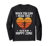 Retro Jumping Rope Youre In My Hoppy Zone Jump Rope Skipping Long Sleeve T-Shirt