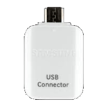 Samsung OTG adapter USB til micro-USB HVIT GH96-09728A bulk