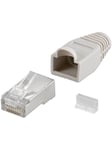 RJ45 plug CAT 5e STP shielded with strain-relief boot (10-Pack)