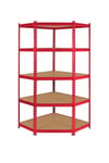 Monster Racking Z-Rax Corner Storage Shelf Unit, Red, 90cm Wide