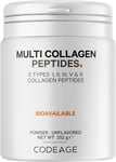 Codeage Multi Collagen Protein Powder Peptides, Hydrolyzed, Type I, II, III, V,