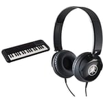 Yamaha PSS-A50 - Portable, Digital Keyboard with Phrase Recording & Yamaha HPH-50 Headphones, Quality Sound, Deep Bass and Balanced Treble, Over Ear, Wired Musicians Headphones, in Black
