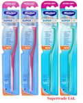 Wisdom Interspace Super Slim Tooth Brush Extra Soft Toothbrush Green / Red X 4