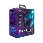 Casque de Jeu Supra-auriculaire Stealth Panther PS4/PS5, Xbox, Switch, PC avec Micro Flexible, Prise 3,5 mm, Câble de 1,5 m, léger, Confortable et Durable