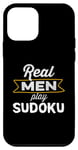 Coque pour iPhone 12 mini Funny Sudoku Player Sudoku Lover Real Men Play Sudoku