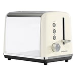 Daewoo Kensington Toaster 2 Slice Defrost Reheat Stainless Steel Cream 810W