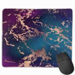 Marble Luxe Decor Dark Purple and Teal with Gold Non-Slip Rubber Mouse Mat Mouse Pad for Desktops, Computer, PC and Laptops