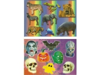 POLSYR Små klistermärken - Halloween/vilda djur 25ark Polsyr