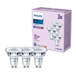 PHILIPS LED Classic Spot Light Bulb 3 Pack [Cool White 4000K - GU10] 35W, Non Dimmable. for Home Indoor Lighting