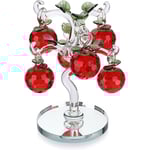 Äppelträdsdekoration Glas Rotapfel Heminredning Present Födelsedag Jul Bröllop Fest Kristalldekoration Blommor Avtagbar för Hem Hotell Kontor