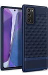 Caseology Parallax Designed for Samsung Galaxy Note 20 Case Shockproof Protective Geometric 3D Pattern Stylish Cover Phone Case for Samsung Galaxy Note 20 - Midnight Blue