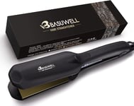 Basuwell Professional Hair Straighteners Wide Plates for Thick Hair Five-Speed
