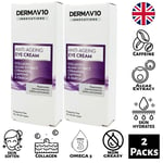 2x Derma V10 Innovations Anti Ageing Eye Cream, Collagen Fragrance free 15ml