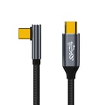 Typ-C USB-C Snabbladdning USB C till C Sladd 90 Grader 100W Sladd 4K60Hz Video Utmatning Snabbladdningskabel 10Gbps 3m