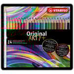Stabilo - STABILO ORIGINAL Colouring Pencils - Metal box with 24 colours (204204)