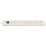 brennenstuhl Extension socket Premium-Line 10-Vei 3.00 m Hvit - Beskyttende Kontakt TYPE F
