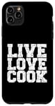 Coque pour iPhone 11 Pro Max Live Kitchen Love Cook Toque de chef 5 étoiles Cuisine
