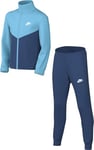 Nike Unisex Kids Survêtement K Nsw Tracksuit Poly Fz Hbr, Aquarius Blue/Court Blue/White, FD3067-476, XS