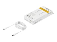 Startech.Com 2M Tålig, Vitt Usb-C Till Blixtkabel - Hård, Tålig Aramifiber Usb Typ A Till Blixtladdare/Synkron Strömsladd - Apple Mfi-Certifierad Ipad/Iphone 12 - Lightning-Kabel - Lightning Hane Till 24 Pin Usb-C Hane - 2 M - Vit