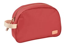 BÉABA, Trousse de toilette Bebe, Trousse de Soin bebe, Sac Geneve, Tissu Impermeable, 2 poches intérieures, Terracotta