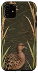 iPhone 11 Cool Pattern Of Duck In Cattail And Water Reed Case