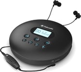 Oakcastle CD100 Rechargeable Bluetooth CD Player | 12hr Portable Playtime | In |