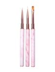 Nail Art Brush Trio Nagelverktyg Naglar Nude Le Mini Macaron