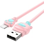 Baseus Bear Cable Usb-kabel För Iphone - Rosa