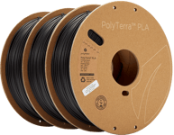Polymaker PolyTerra PLA 1.75mm - 3 x 1 kg - Svart