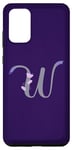 Galaxy S20+ Purple Elegant Lavender and Butterfly Monogram W Case