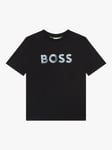 BOSS Kids' Logo Short Sleeve T-Shirt, Black