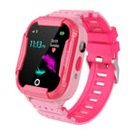 Kids Smart Watch Phone Tracker, WIFI LBS Positioning Smartwatch Phone for Girls Boys, Waterproof Anti-fall SOS alert button and Two Way Calls Safe Zones function, Gifts for children aged 4-12, PINK