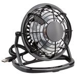 USB Fan Mini USB Desktop Fan Office Personal Fan Portable Summer Cooling Fan with 360 Rotation (Black)