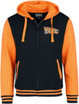 Back To The Future Delorean Varsity Jacket black orange