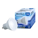 3 Pack GU10 White Thermal Plastic Spotlight LED 5W Warm White 3000K 400lm Light Bulb
