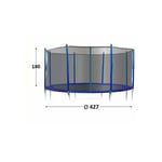 Filet de protection pour trampoline de 4,27 m - Noir