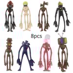 8 st Siren Head Actionfigur Leksak Urban Legend Foundation Sirenhead Dockor Skräckmodell Barn Present[HK]