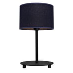 Abba Table Lamp With Round Shade Dark Blue Gold Black 20cm