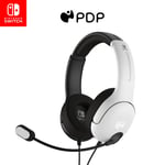 Pdp Gaming Lvl40 Stereo Casque avec Mic pour Nintendo Switch - Pc, Ipad, Mac, laptop Compatible - Noise Cancelling Microphone, Lightweight, Soft Compourt On Ear Headphones, 3.5 Mm Jack - Noir-Blanc
